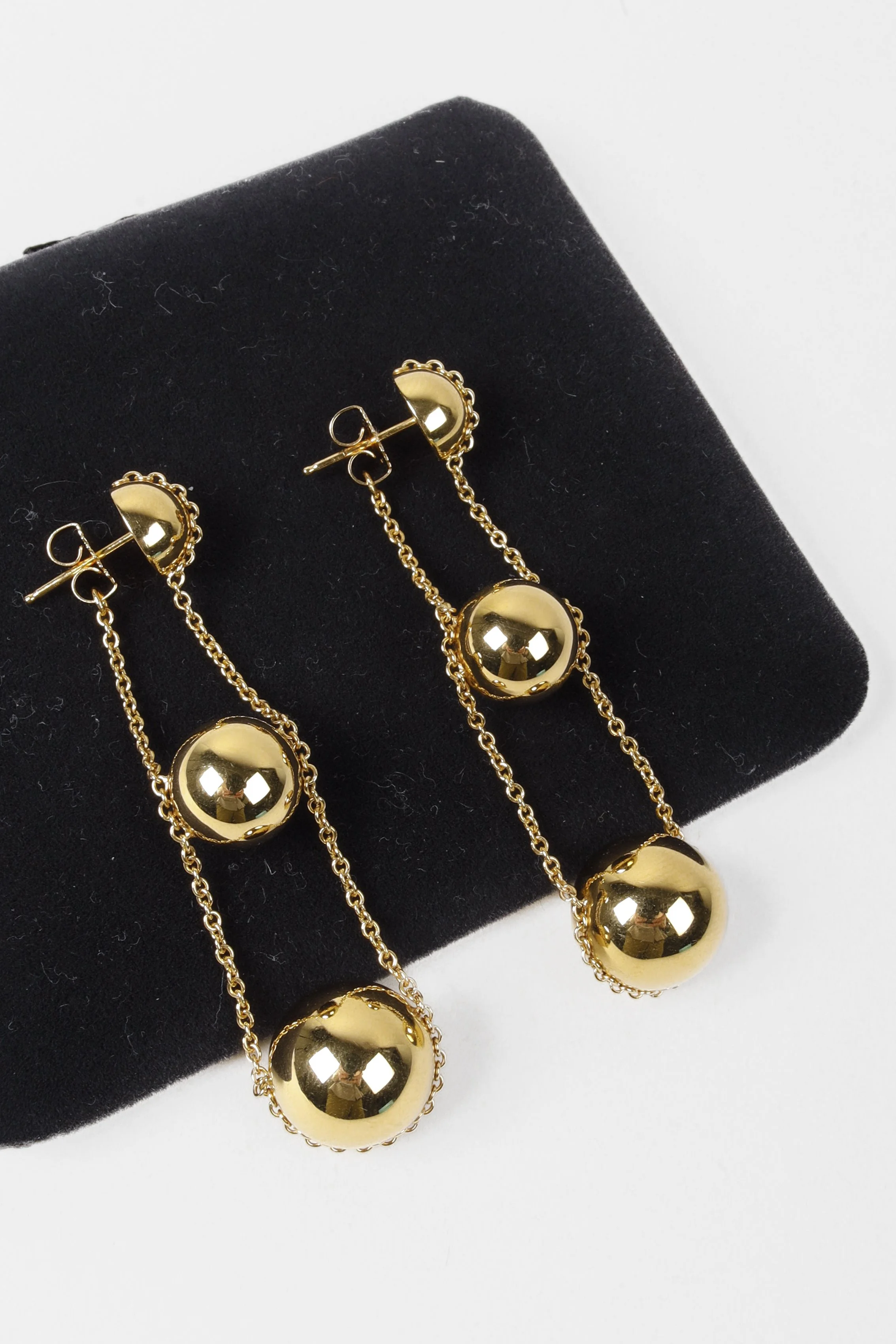 Tiffany hardwear 2025 double drop earrings